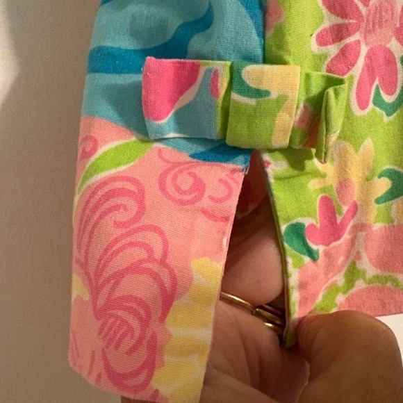 Vintage Lilly Pultizer Patchwork Pink Blue Floral Mini Skirt Size 10 - Picture 4 of 5